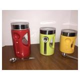 3 piece canister set w/spoons Pier 1