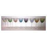 8 cordial stemware glasses 6.5in tall
