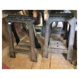 4 plastic saw horses