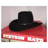 Black Stetson western hat size 7 Schafer Leather