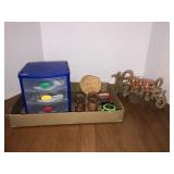 Small three drawer organizer, wallet, misc