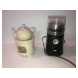 Tealight mini teapot decor and coffee grinder