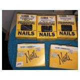 Assorted boxes of nails