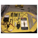 Multi-meter, easy outs, titanium step drill, misc