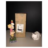 Jim Shore Peanuts figurine& cat tape dispenser