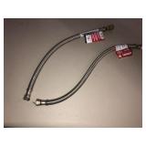 2 stainless steel 16in braided faucet lines 3/8in