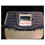Keter plastic toolbox w/ circuit tracker and misc