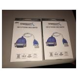 2 Sabrent USB 2.0 to serial cable adapters