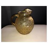 Anchor Hocking milano lido honey gold pitcher