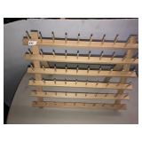 Wooden spool rack 15.5in Wx12in H
