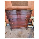 Mahogany Dresser With Turned Pillars
