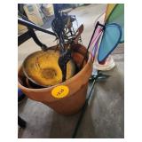 Terra Cotta Pot with Outdoor Decor Items