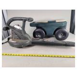 Electric Leaf Blower and Garden Caddy