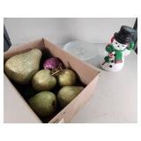 Decorative Paper Fruit and Snowman Set