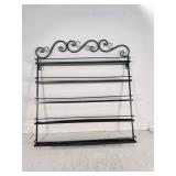 Black Metal Wall-Mount Spice Rack