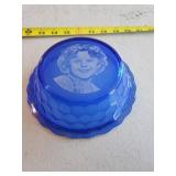 Shirley Temple Blue Glass Bowl