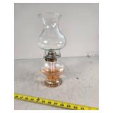 Vintage Oil Lamp With Glass Chimney