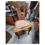 Vintage Wooden Chair With Padded Seat