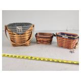 3 Longaberger Baskets
