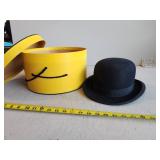 Black Bowler Hat with Original Hat Box