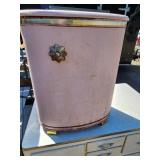 Vintage Laundry Hamper in Pink Finish