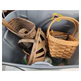 Tote of Assorted Wicker Baskets
