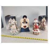 Christmas Decor: Santa Claus and Angel Figures