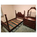 Mahogany Bedroom Suit with Bed and Dresser