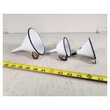 Vintage Enamelware Funnels