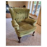 Green Upholstered Living Room Chair