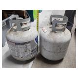 Two Used Propane Tanks with Valves
