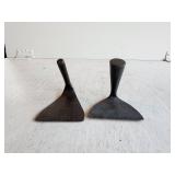 Two Metal Dough Scrapers
