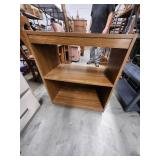 Two-Shelf Composite Bookshelf on Wheels