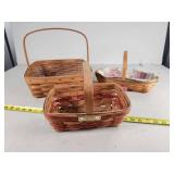 3 Longaberger Baskets