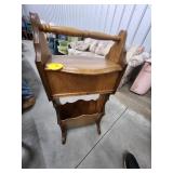 Wooden End Table with Magazine Rack