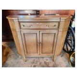Wooden Credenza With Brass Accents