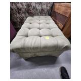 Tufted Green Upholstered Ottoman