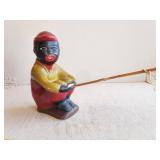 Black Americana Fisherman Figurine