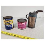 Collectable Sunoco and Maytag Cans Set
