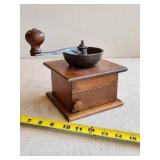 Wood and Cast Iron Coffee Grinder