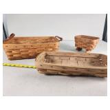 Three Longaberger Baskets