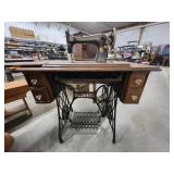 Antique Singer Sewing Machine with Stand