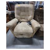 Tan Power Recliner with Wear