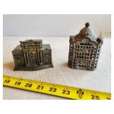 Vintage Metal Bank Lot with Two Pieces