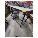 Metal-Framed Desk With Two Open Shelves