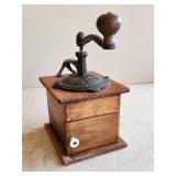 Wood and Cast Iron Coffee Grinder