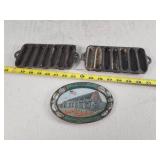 Antique Cast Iron Cornbread Corn Stick Pan Set