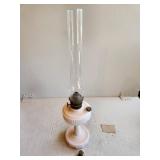Aladdin Oil Lamp with Milk Glass Base