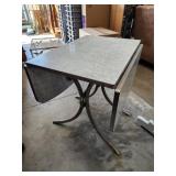 Vintage Chrome Leg Drop Leaf Table