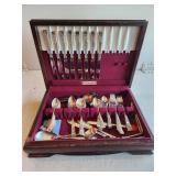 Community Silver Plate Flatware Set with Case